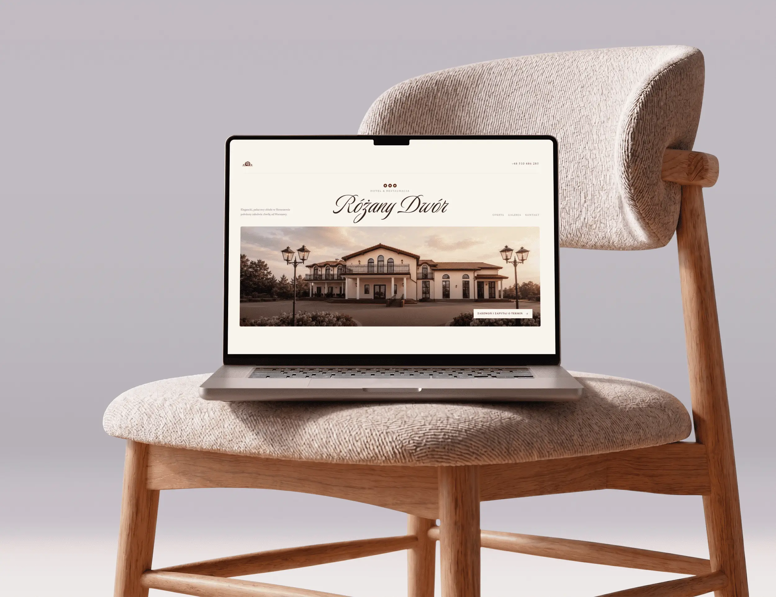Różany Dwór homepage interface