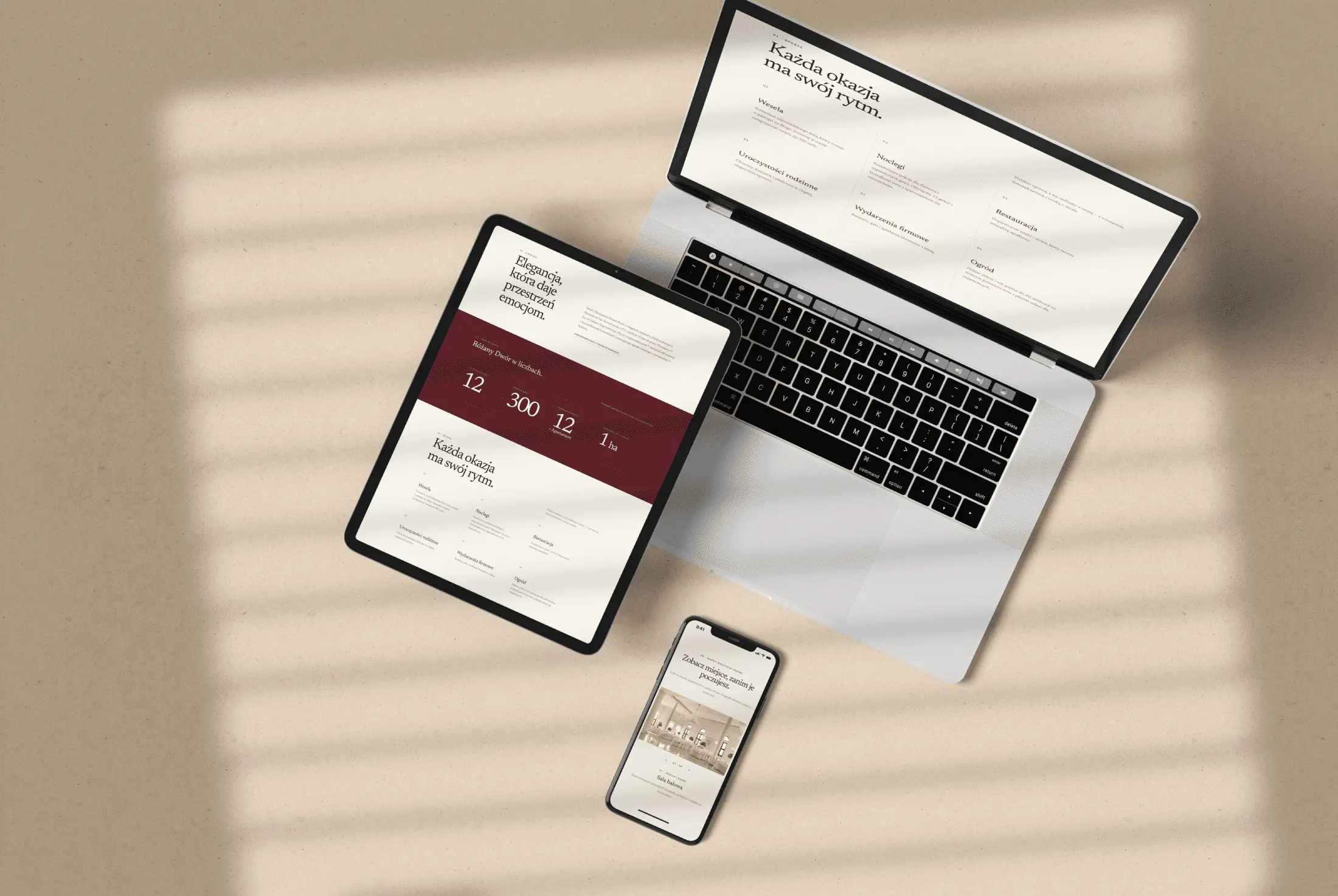 Website displayed across multiple devices